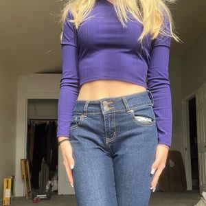 Purple Cropped Tee